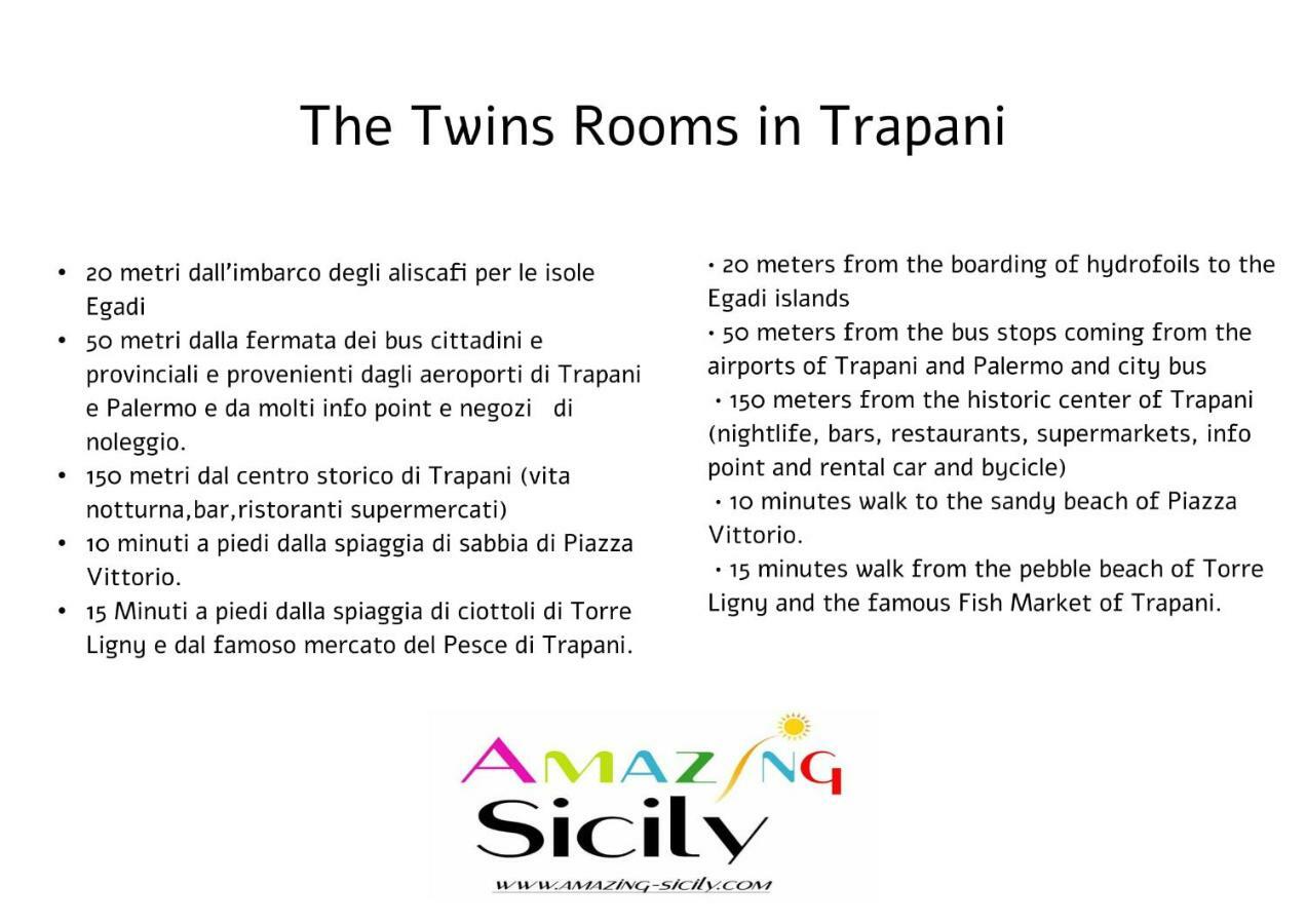 The Twins Rooms In Trapani 1 Dış mekan fotoğraf